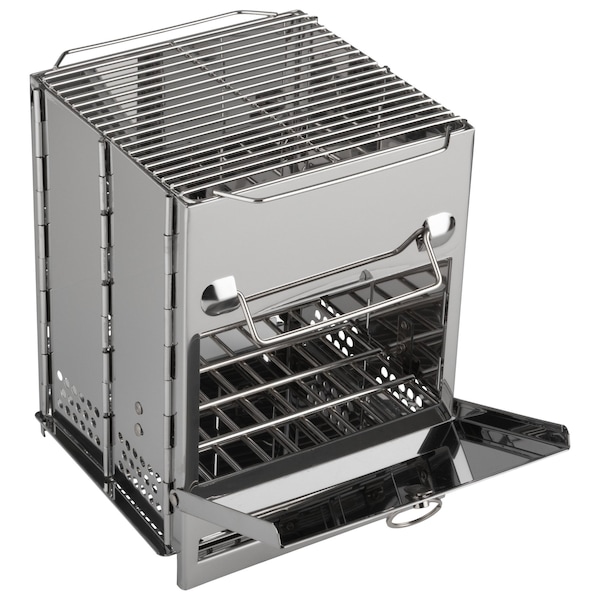 Wakeman Camping Stove - Stainless Steel Wood Burning Portable Rocket Stove for Camping by Wakeman 75-CMP1157 - main